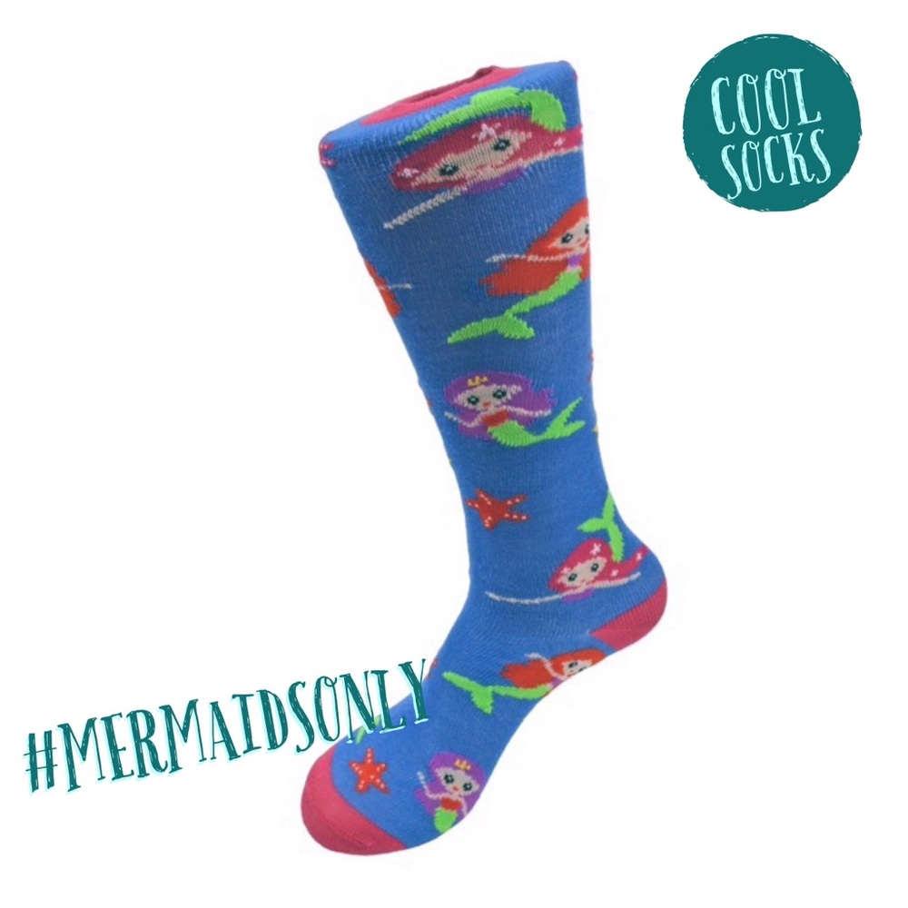 MERMAID Printed Knee High Socks Novelty Gift